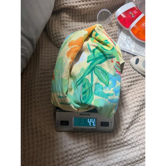 Jams Word Vintage Yelllow Multi Parrot Birds Paradise Tank Mini Dress Size 5 - Picture 9 of 9